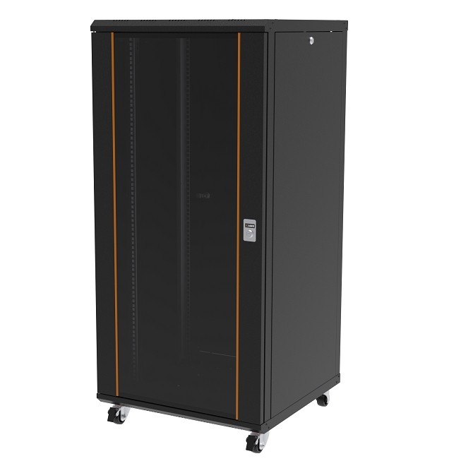 Ager AG-AN20U6060S1-CFAA-A-M1 Montajlı Agena Serisi Dikili Tip Kabinet (Ön Cıtalı CAM/C- S1 Siyah) + Teker Takımı